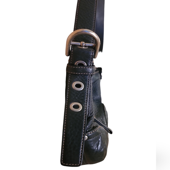 Coach Madison Black Pebble E0882-F12321 Leather Shoulder Crossbody Bag - Picture 7 of 13